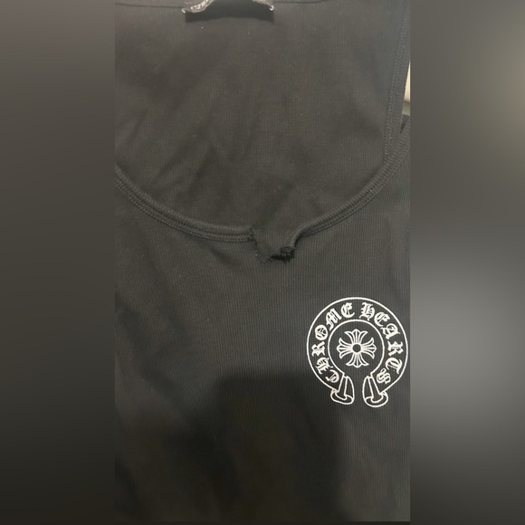 Fashion Nova Black Tank with White Logo - Picture 1 of 3